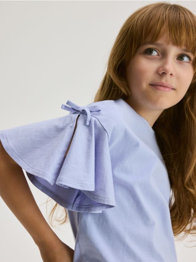 Ruffle hem blouse - RESERVED