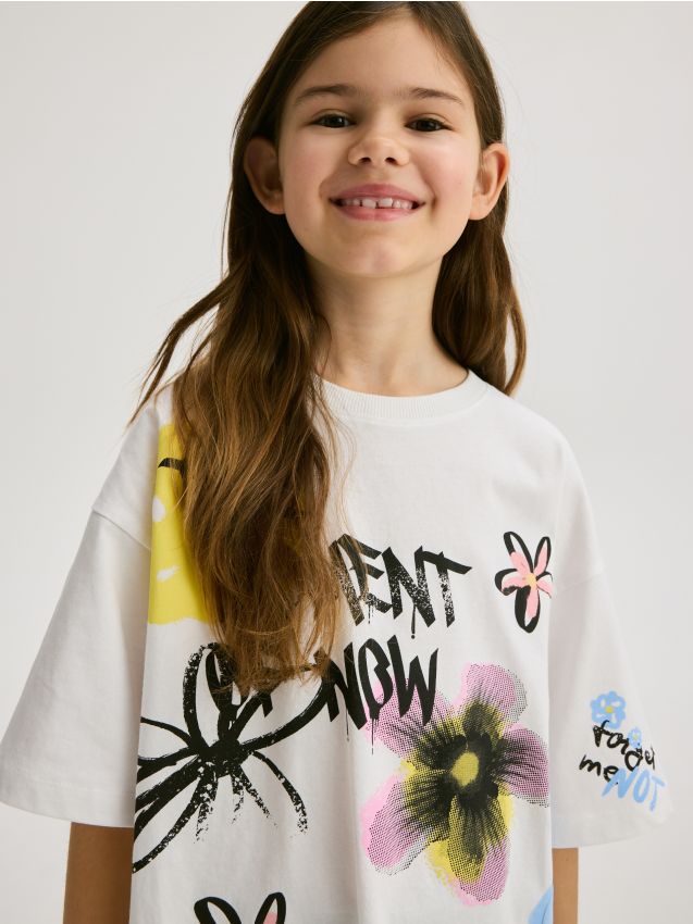 Reserved - Tricou cu imprimeu - crem Reserved - Tricou cu imprimeu - crem