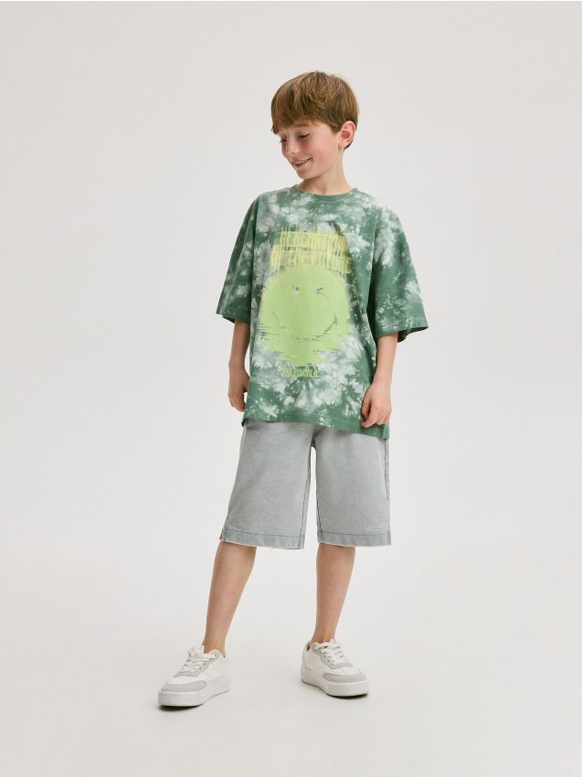 Reserved - tricou smileyworld® - albastru-verzui