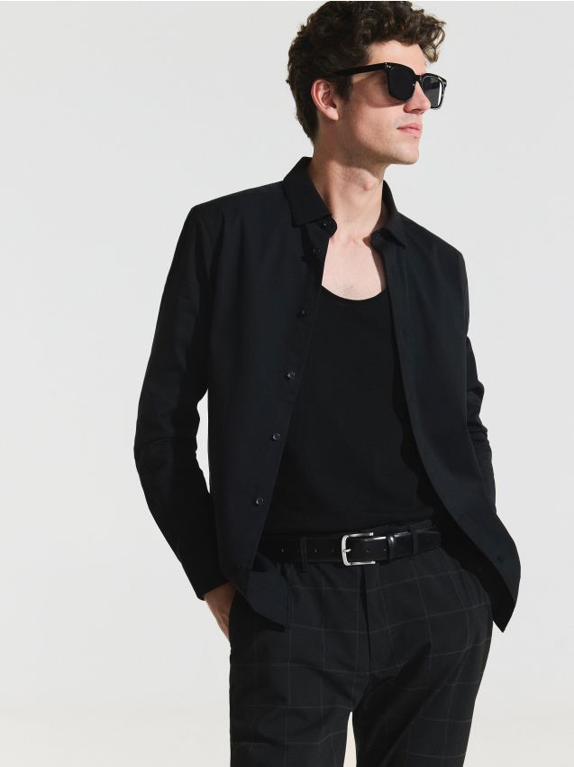 Reserved - cămașă super slim fit - negru