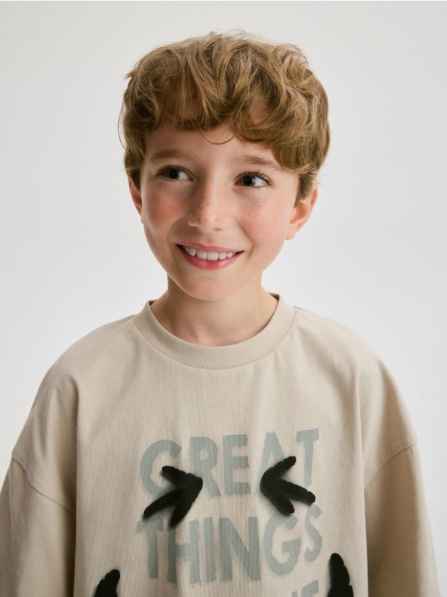Reserved - tricou smileyworld® - bej