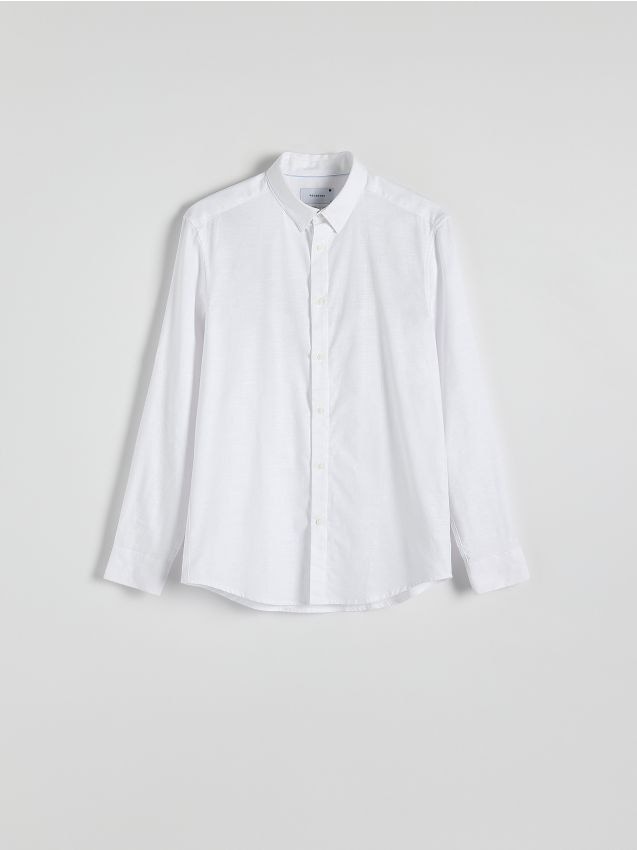 Camicia a taglio standard in misto cotone - RESERVED