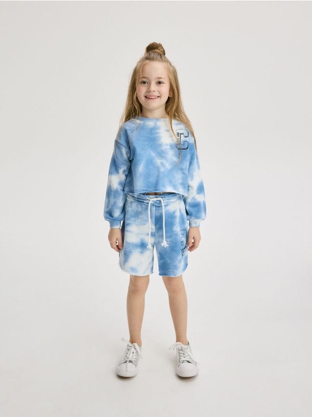 Reserved - bluză de trening cu efect tie-dye - multicolor