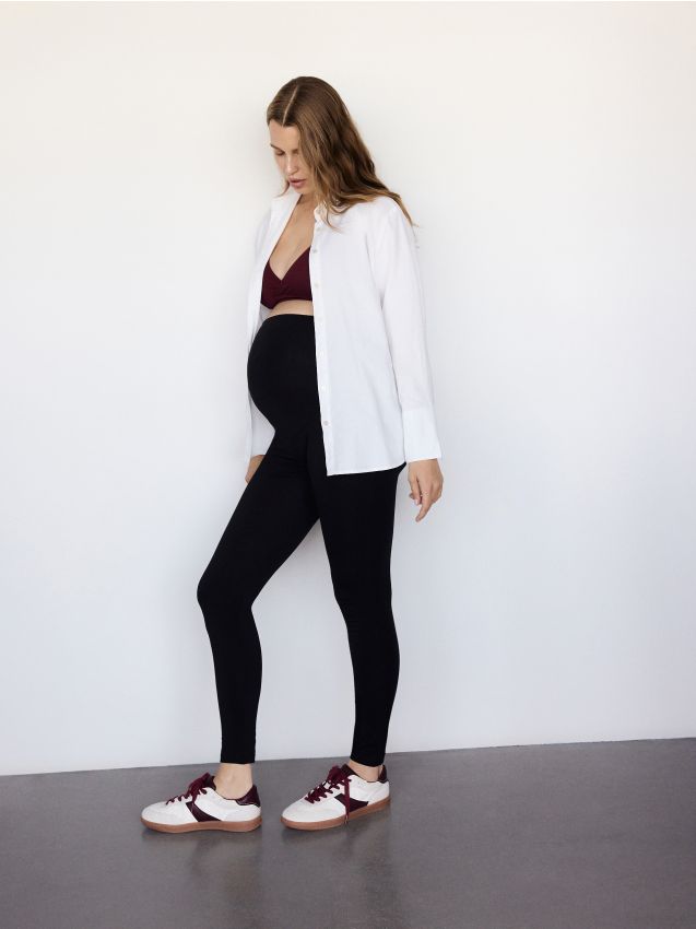High waist cotton rich leggings - RESERVED