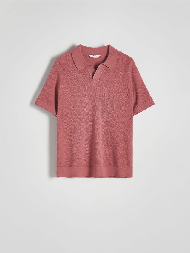 Pull façon polo en lyocell mélangé - RESERVED