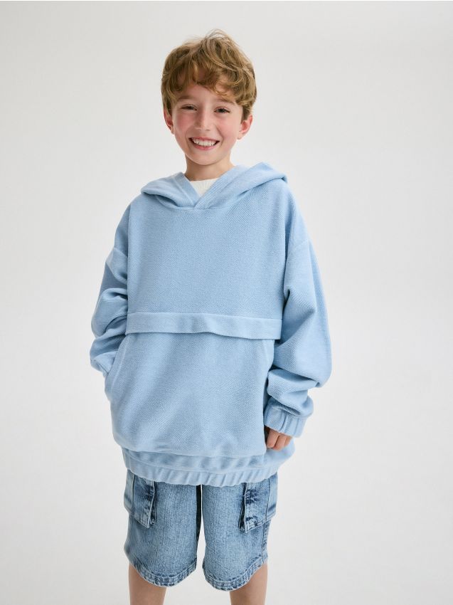 Felpa oversize con cappuccio - RESERVED