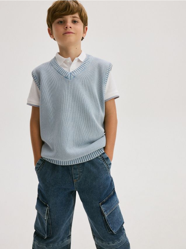 Reserved - BOYS` VEST - lavand