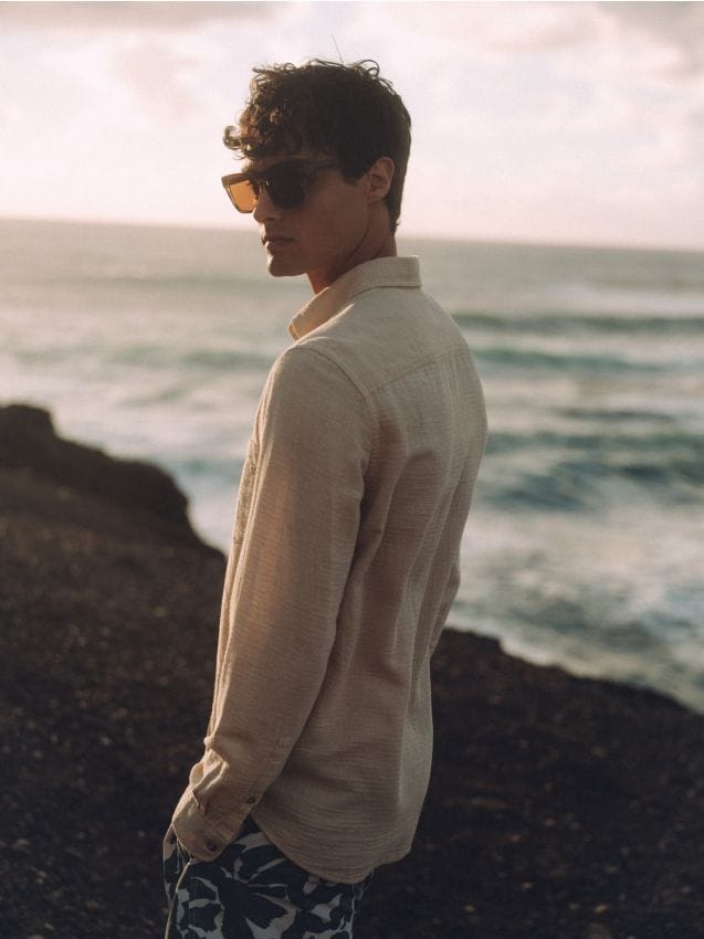 Regular fit linen blend shirt - RESERVED