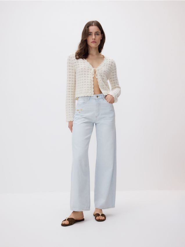 Straight jeans with applications - RESERVED