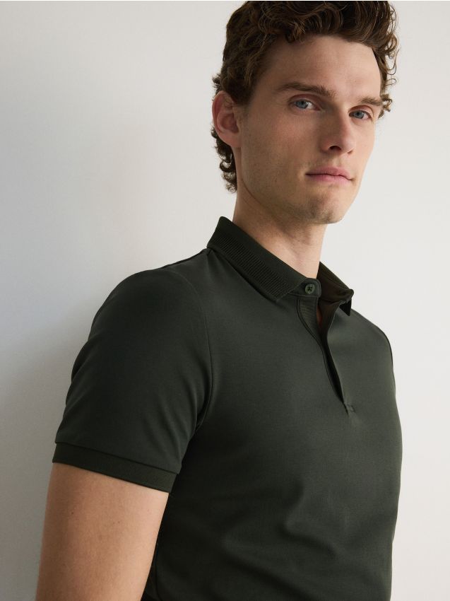Reserved - men`s polo - verde