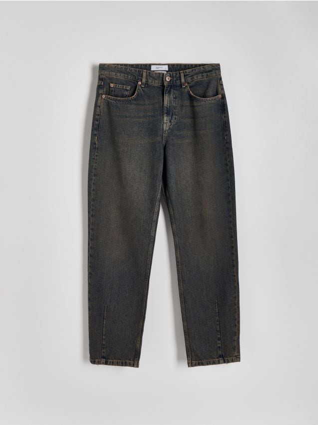 Reserved - blugi straight - indigo jeans