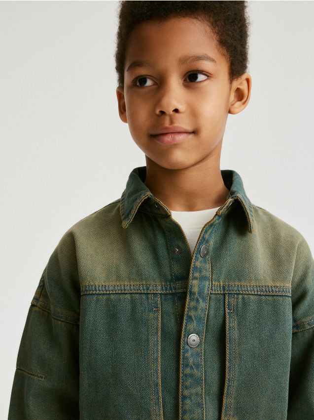 Reserved - cămașă denim oversize - bleumarin