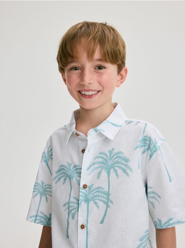Camisa oversized rica em linho - RESERVED