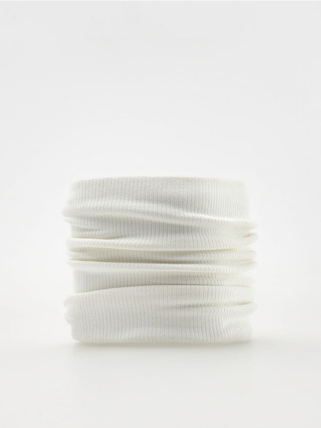 Reserved - guler din tricot striat - crem