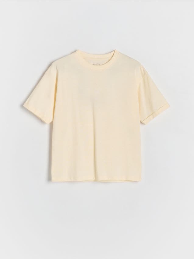 Reserved - tricou oversized - nude