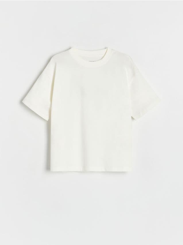 Reserved - Tricou oversized din bumbac - crem