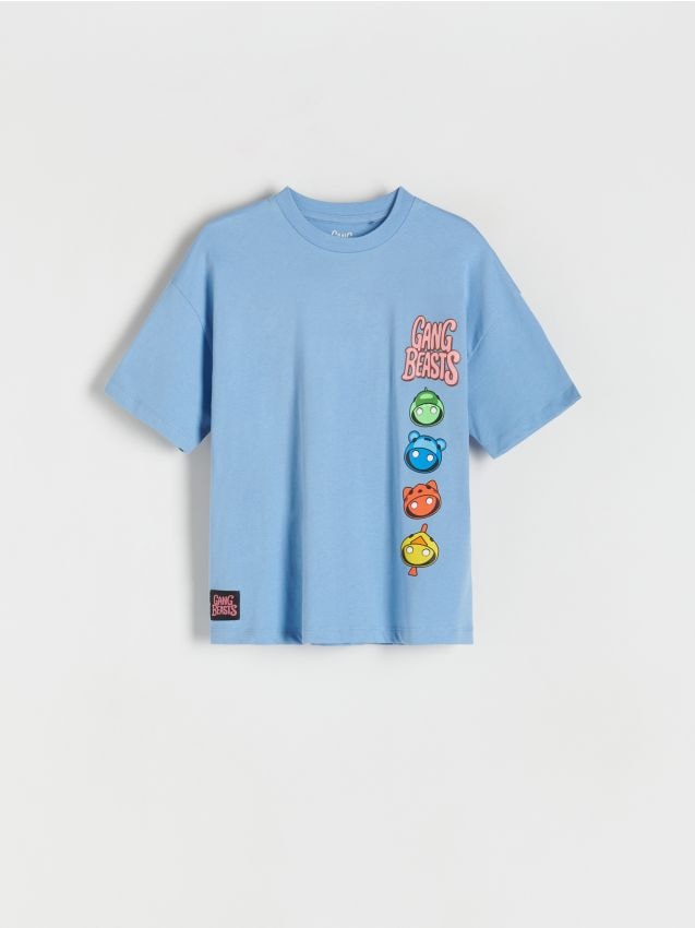 Reserved - tricou oversized gang beasts - albastru