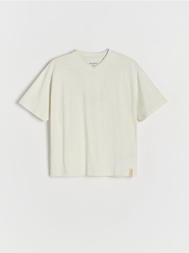 Reserved - tricou oversized - bej