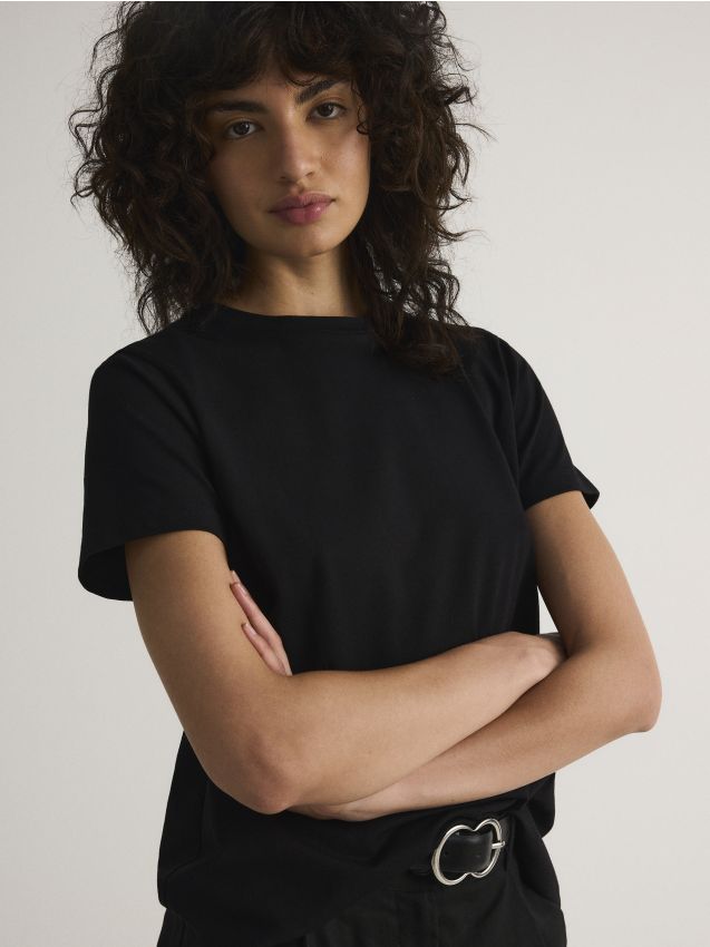 T-shirt à coupe regular en coton - RESERVED