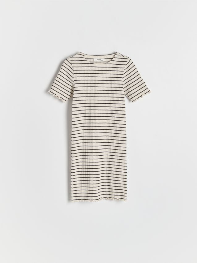 Ribbed striped dress - RESERVED