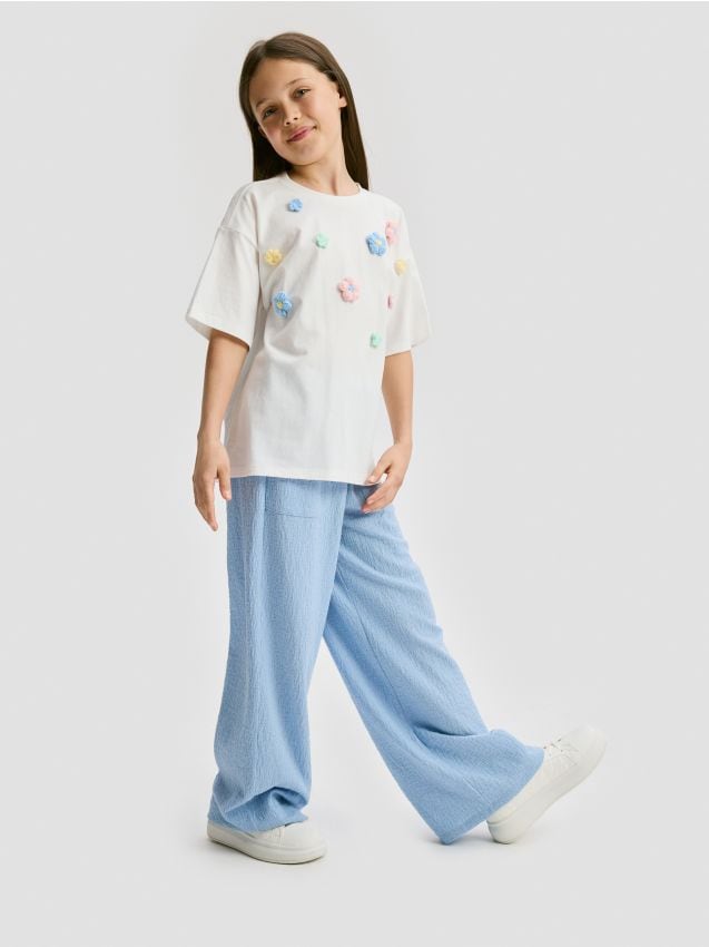 Structural fabric trousers with pockets - RESERVED