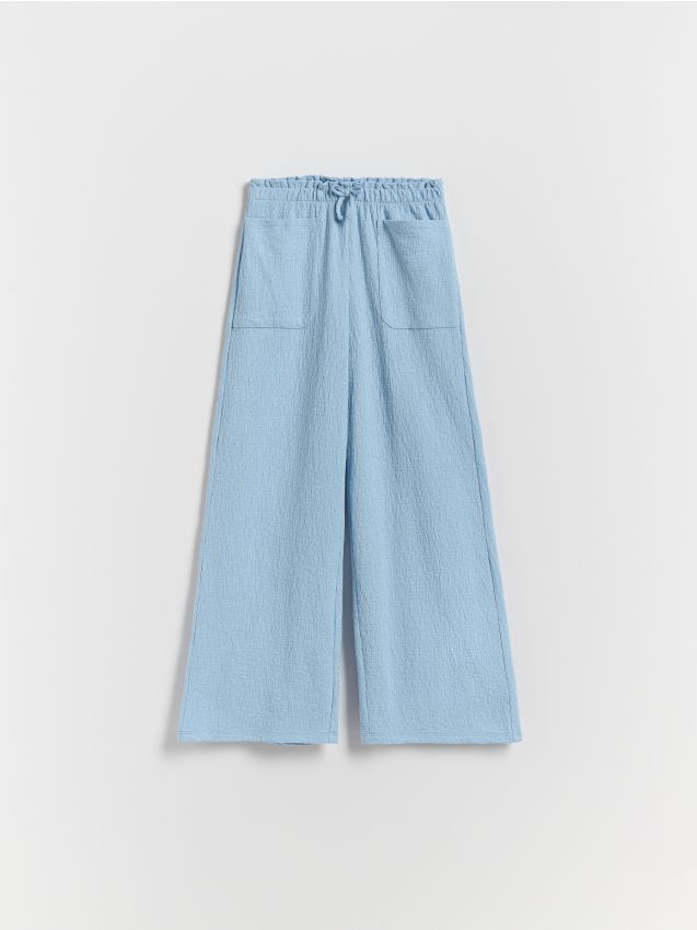 Structural fabric trousers with pockets - RESERVED