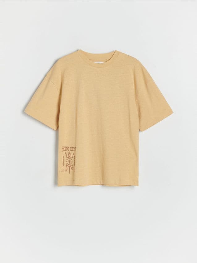 Linen blend T-shirt - RESERVED