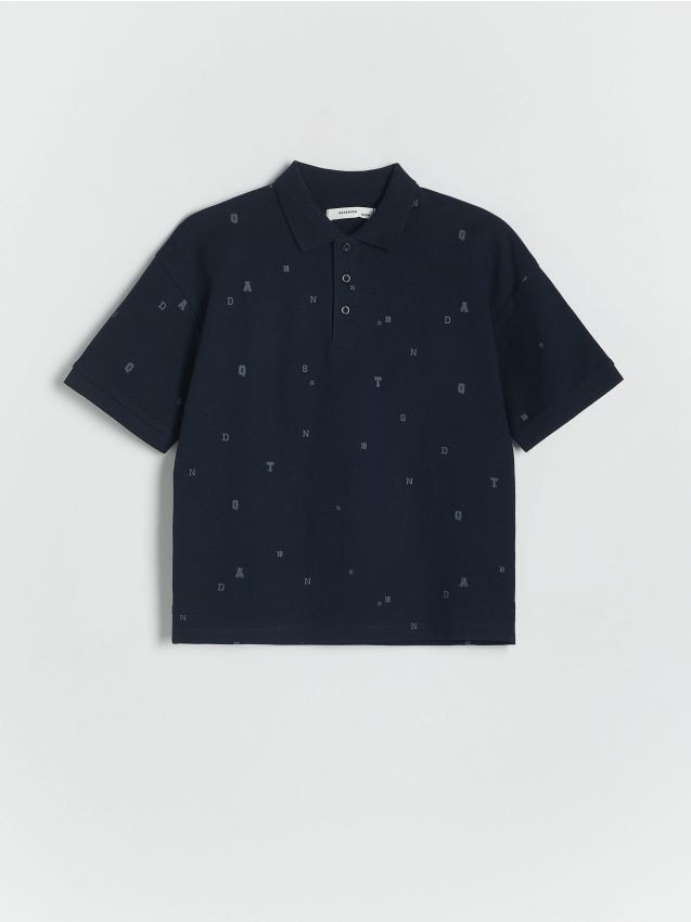 Reserved - tricou polo - negru