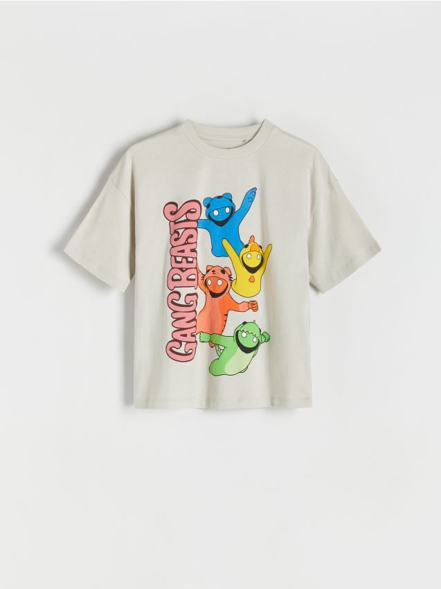 Reserved - tricou gang beasts - gri deschis