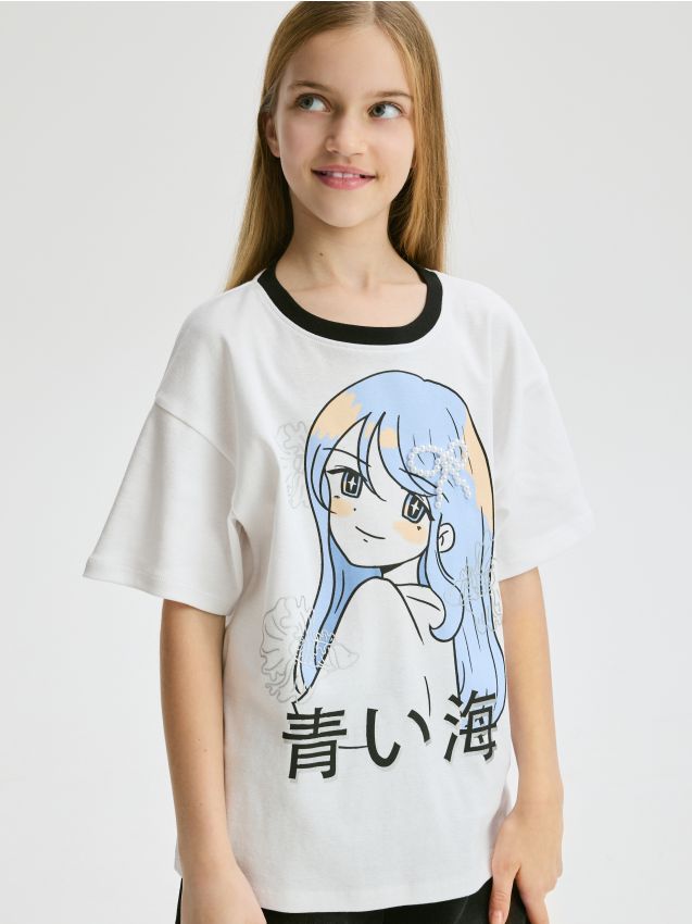 Camiseta de algodón con bordado - RESERVED