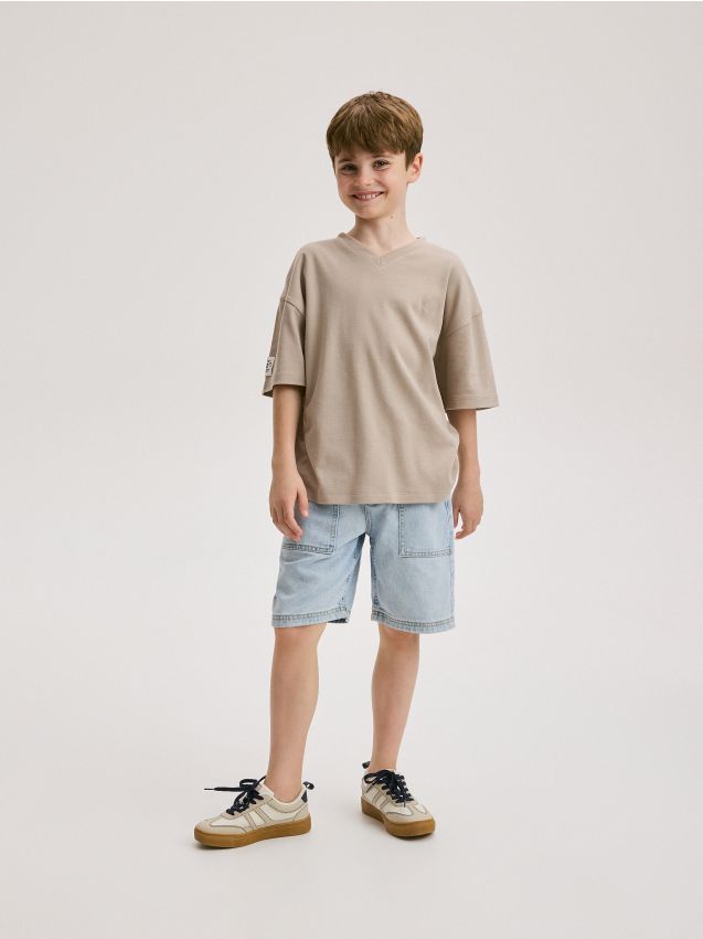 Reserved - boys` t-shirt - bej