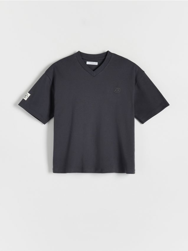 Reserved - boys` t-shirt - gri-închis