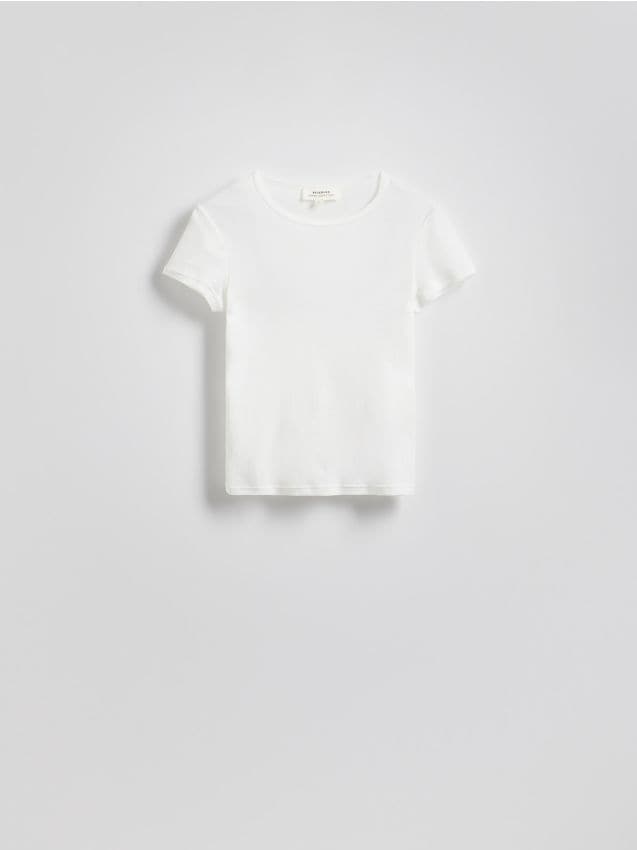 Reserved - Tricou slim fit din bumbac - alb