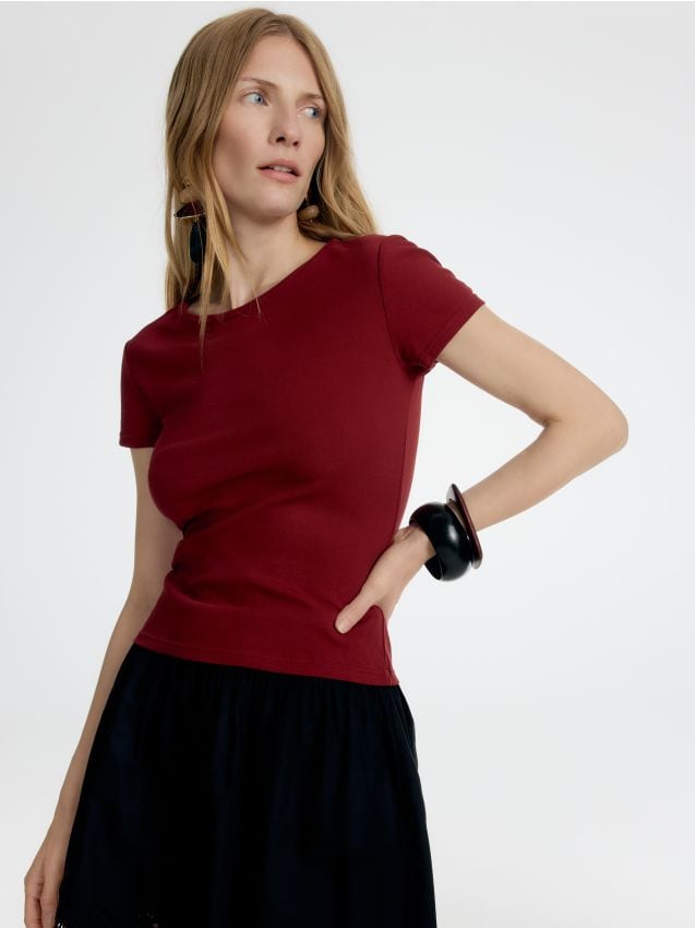 Slim fit puuvillane t-särk - RESERVED
