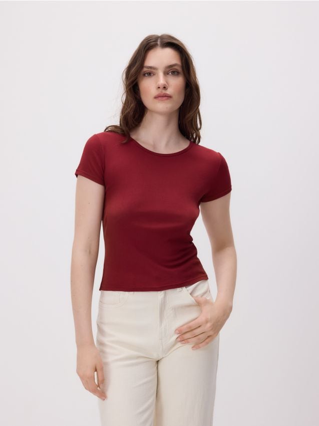 T-shirt slim fit en coton - RESERVED