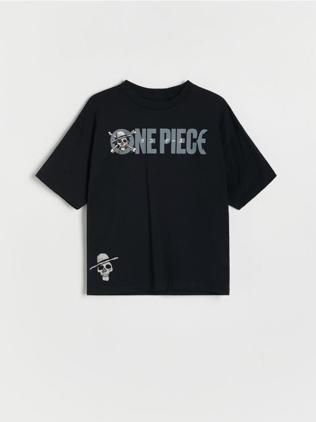 Reserved - tricou oversized one piece - negru