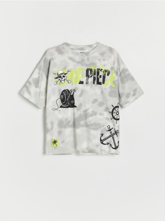 Reserved - tricou oversized one piece - gri deschis