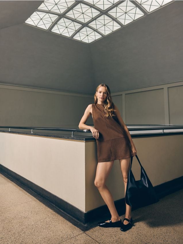 Leather ballerinas with strap - RESERVED