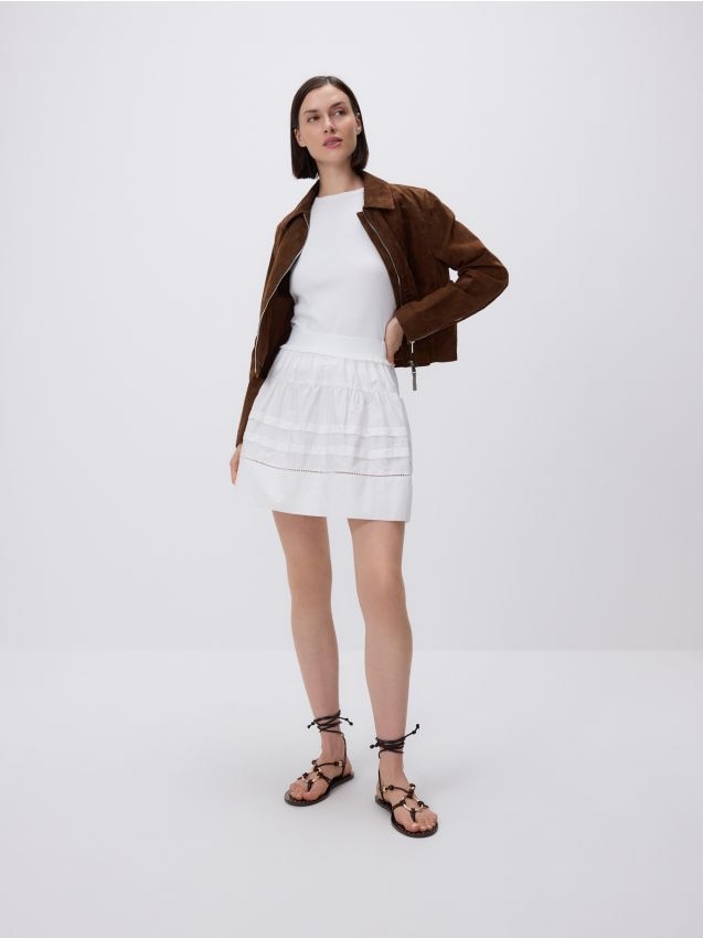 Mini-jupe en coton - RESERVED