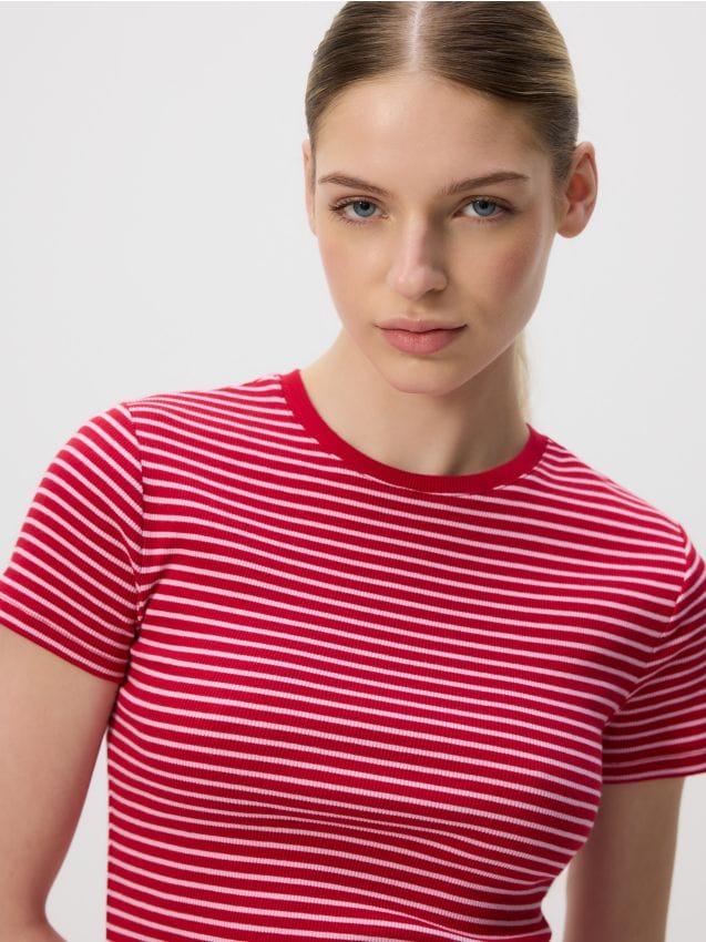 Stripe cotton T-shirt - RESERVED