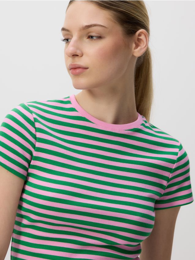 Bawełniany t-shirt w paski - RESERVED
