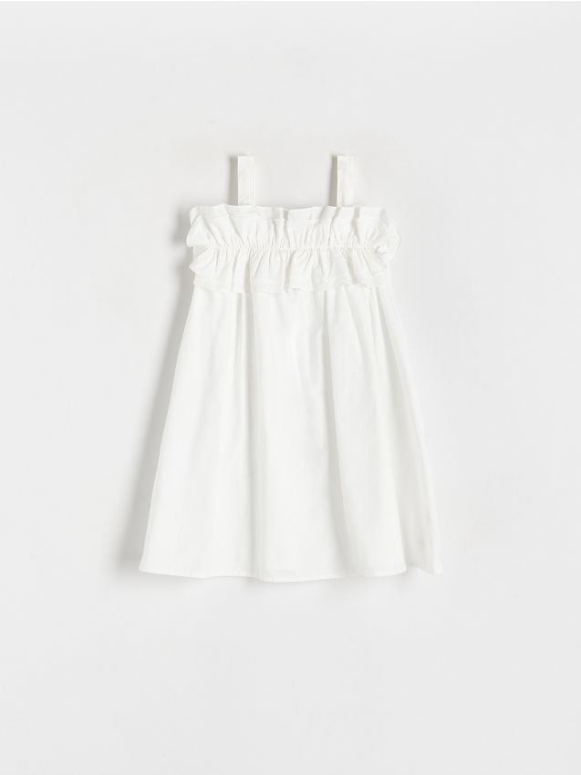 Reserved - rochie cu bretele - crem