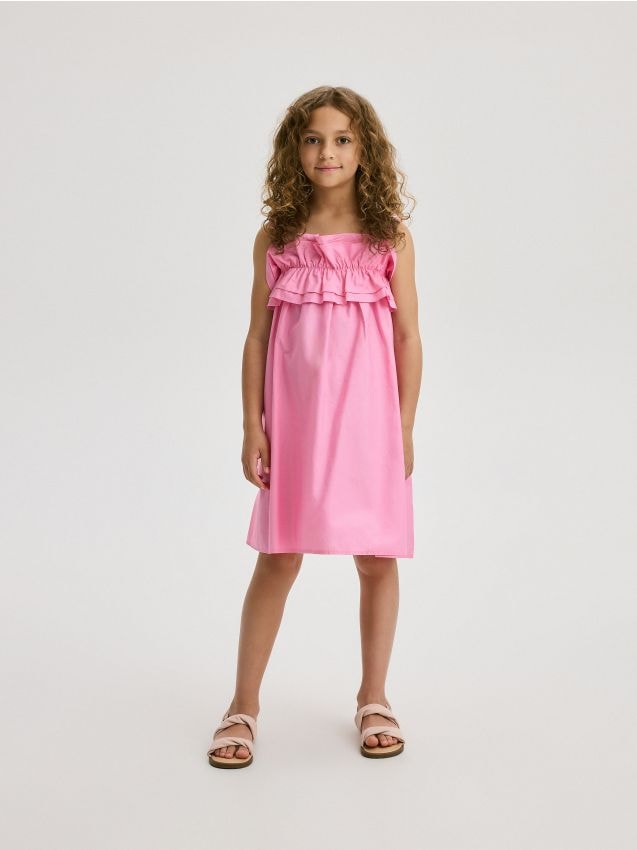 Reserved - rochie cu bretele - roz