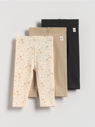 Cotton rich leggings with patch