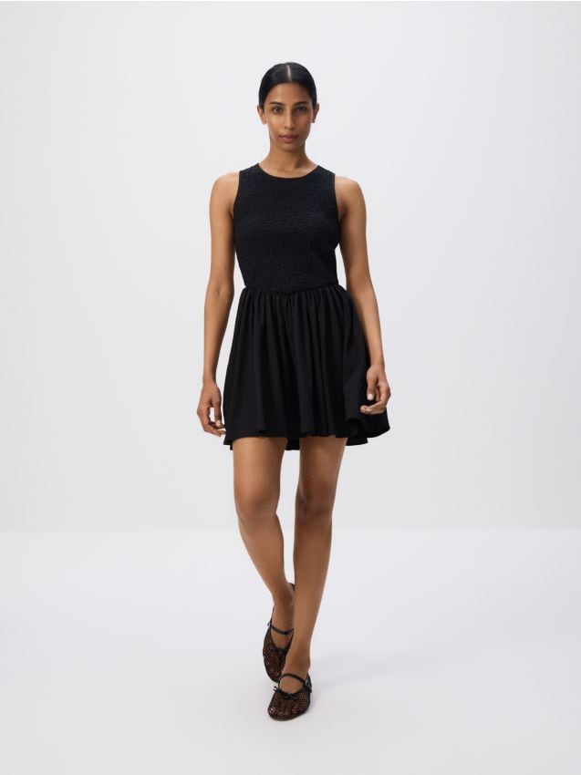 Mini dress with tie detail - RESERVED