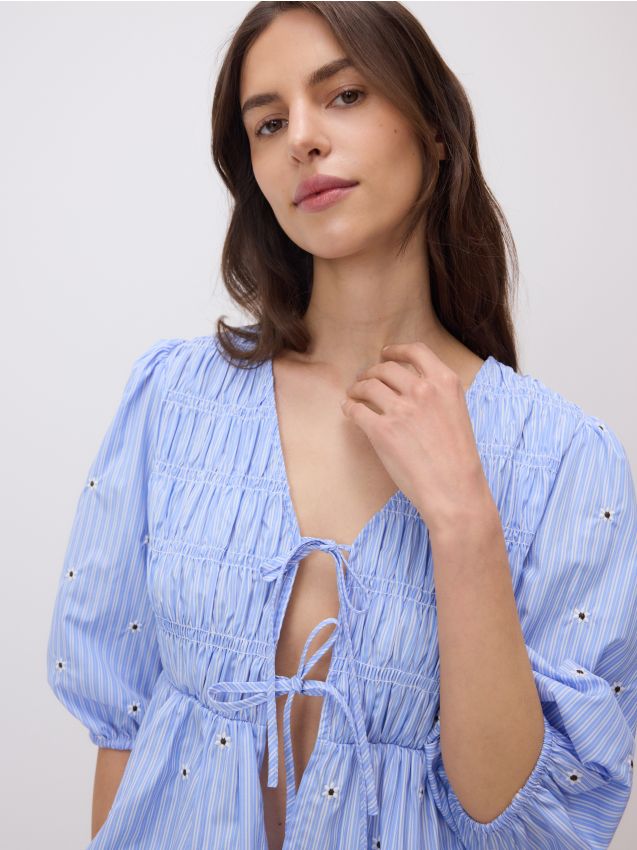 Blouse with peplum hem - RESERVED