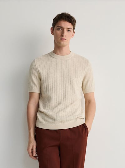 Pleten teksturiran pulover