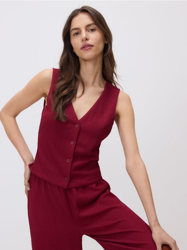 Reserved - LADIES` VEST - bordo