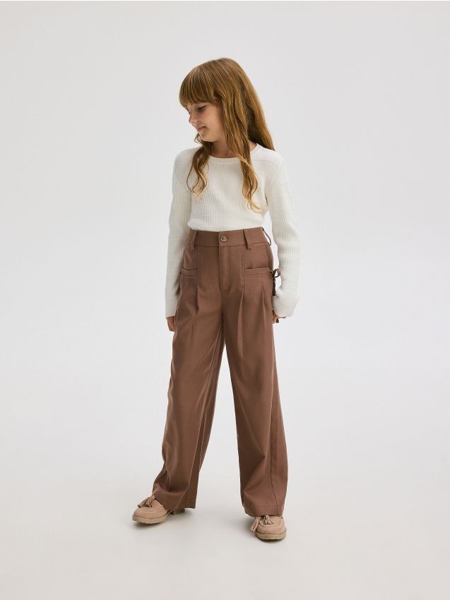Elegant wide leg trousers - RESERVED