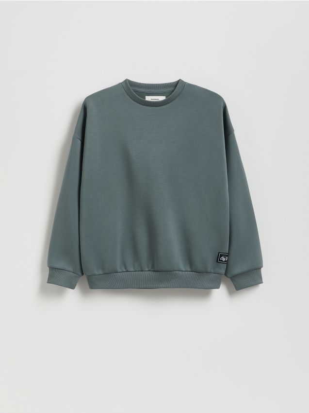 Reserved - BOYS` JOGGING TOP - verde-metalizat